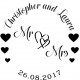 Save The Date Hearts 1 - 41mm Round 
